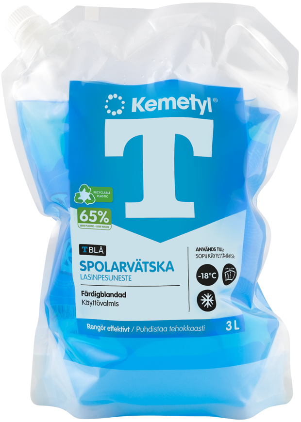 T-Blå Spolarvätska Färdigblandad 3 L påse